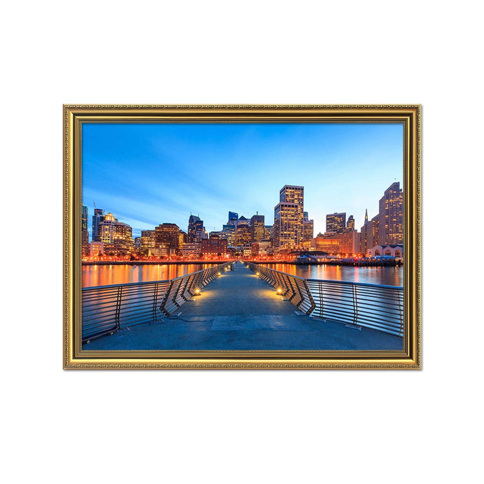 3D Beautiful Bridge 152 Fake Framed Print Painting Wallpaper AJ Creativity Home