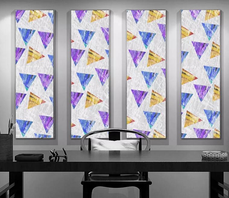 3D Colored Triangle 1269 Wall Murals Wallpaper AJ Wallpaper 2