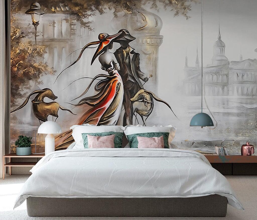 3D Castle Lovers WC039 Wall Murals Wallpaper AJ Wallpaper 2