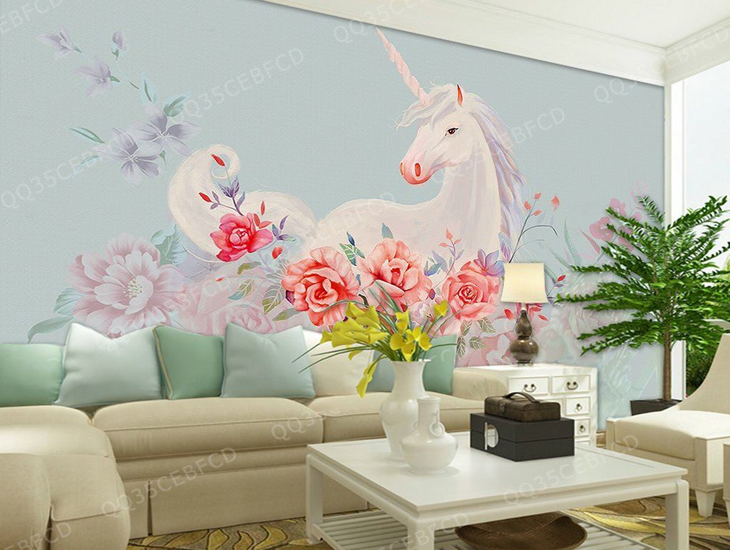 3D Unicorn 129 Wall Murals Wallpaper AJ Wallpaper 2