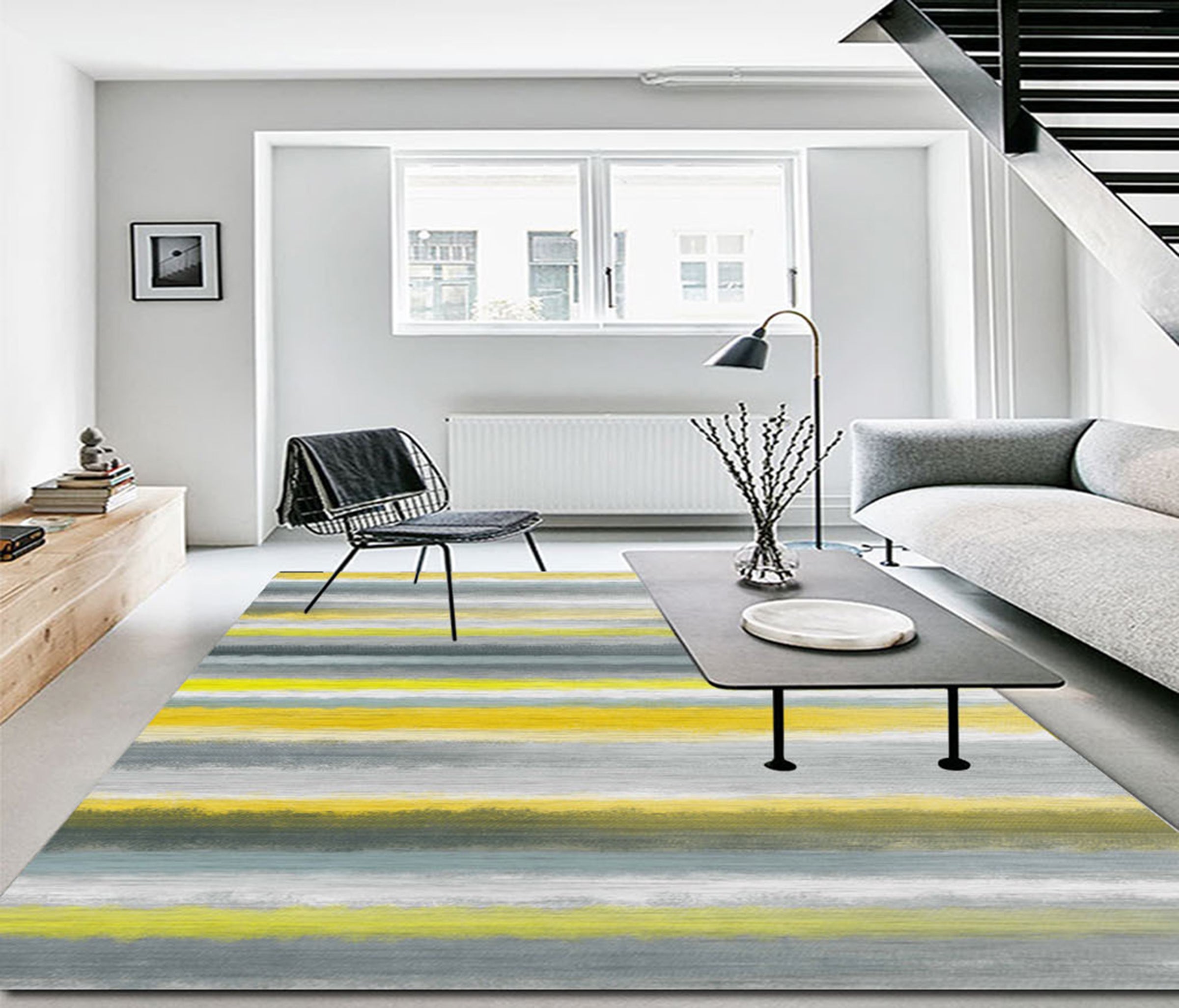 3D Colored Lines WG488 Non Slip Rug Mat Mat AJ Creativity Home