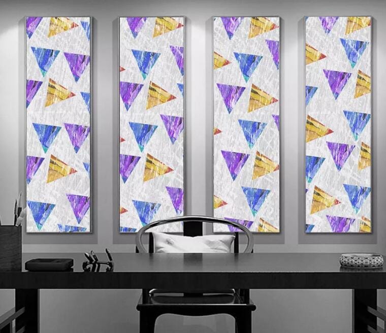 3D Colored Triangle 2397 Wall Murals Wallpaper AJ Wallpaper 2