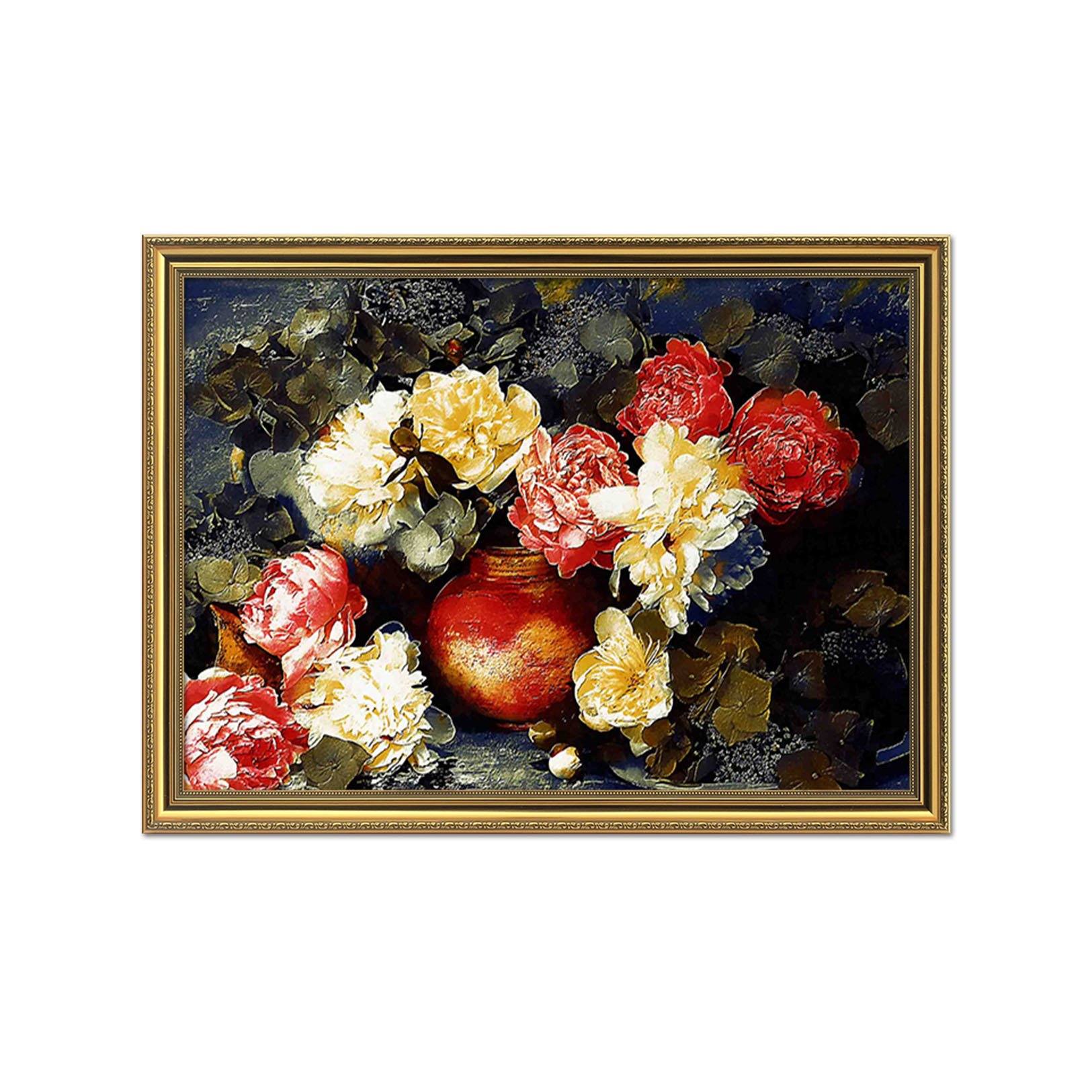 3D Flower Bunch 119 Fake Framed Print Painting Wallpaper AJ Creativity Home