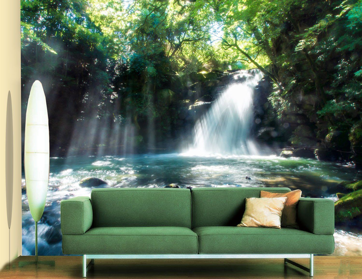 3D Sunshine Forest Pouring Water 83 Wallpaper AJ Wallpaper