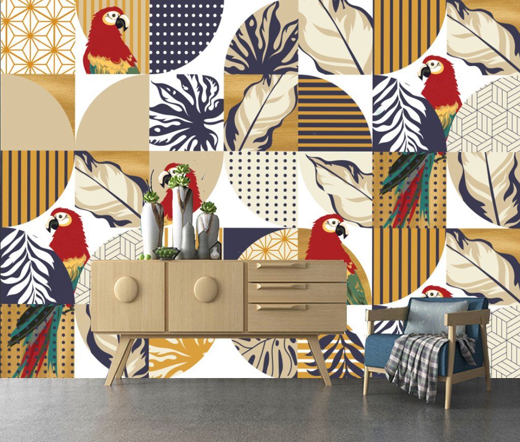 3D Leaf Bird 856 Wall Murals Wallpaper AJ Wallpaper 2
