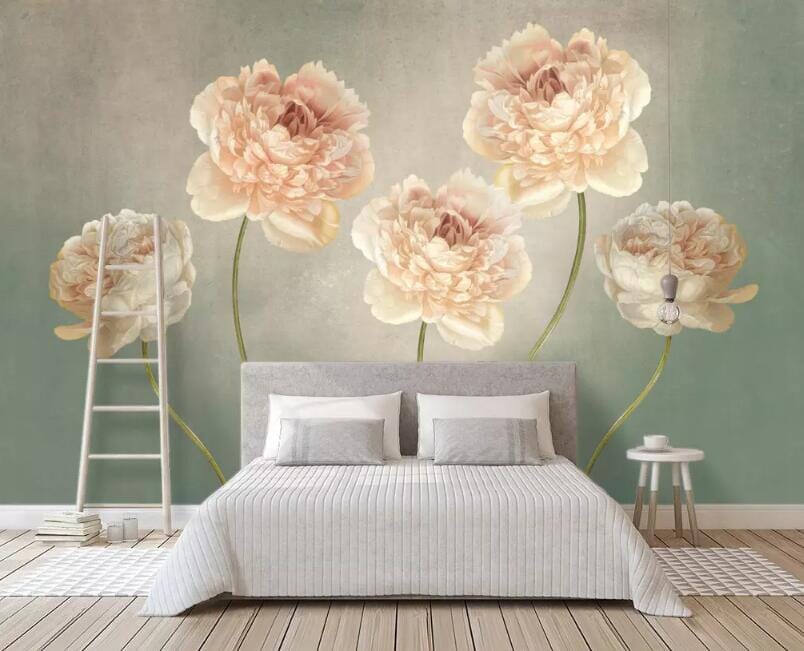 3D Pink Peony 1624 Wall Murals Wallpaper AJ Wallpaper 2