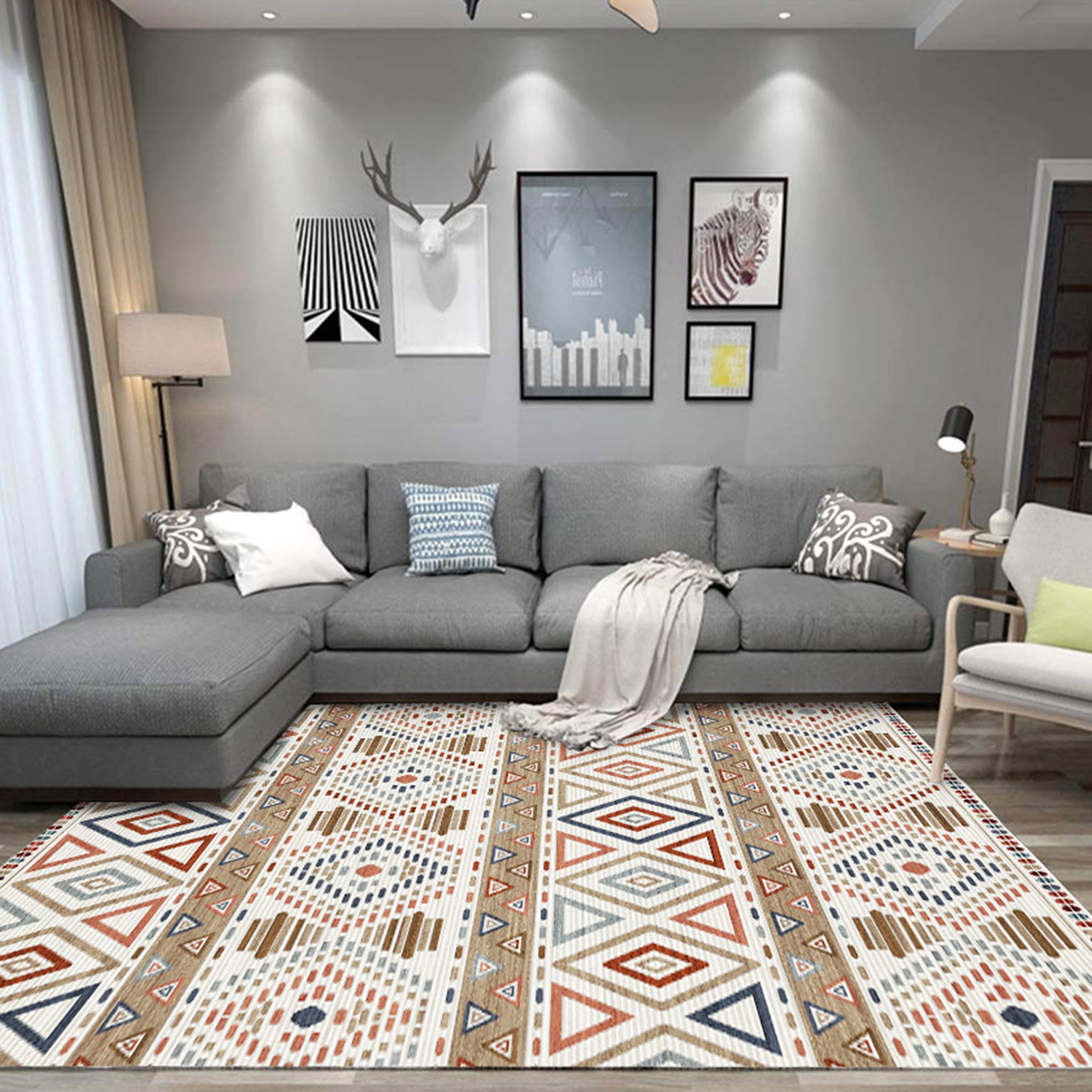 3D Modern Geometric Pattern WG406 Non Slip Rug Mat Mat AJ Creativity Home