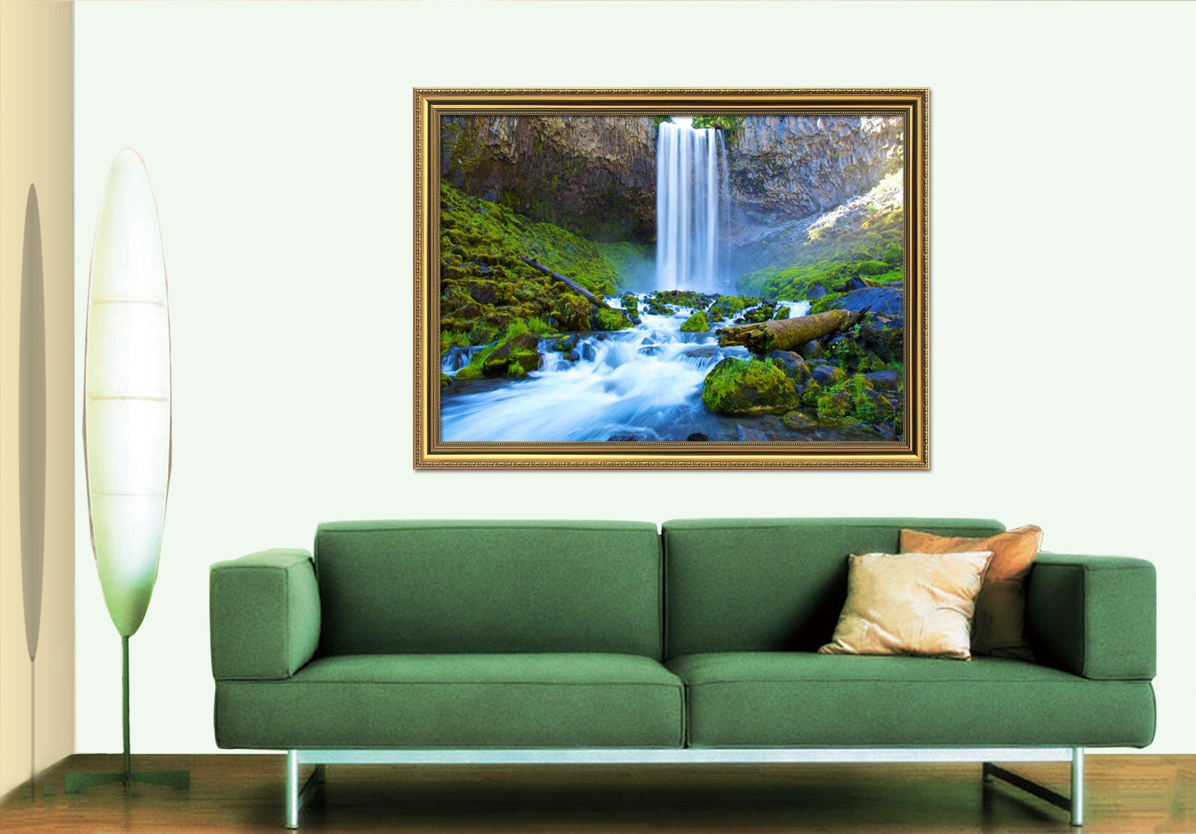 3D Cliff Moss 013 Fake Framed Print Painting Wallpaper AJ Creativity Home
