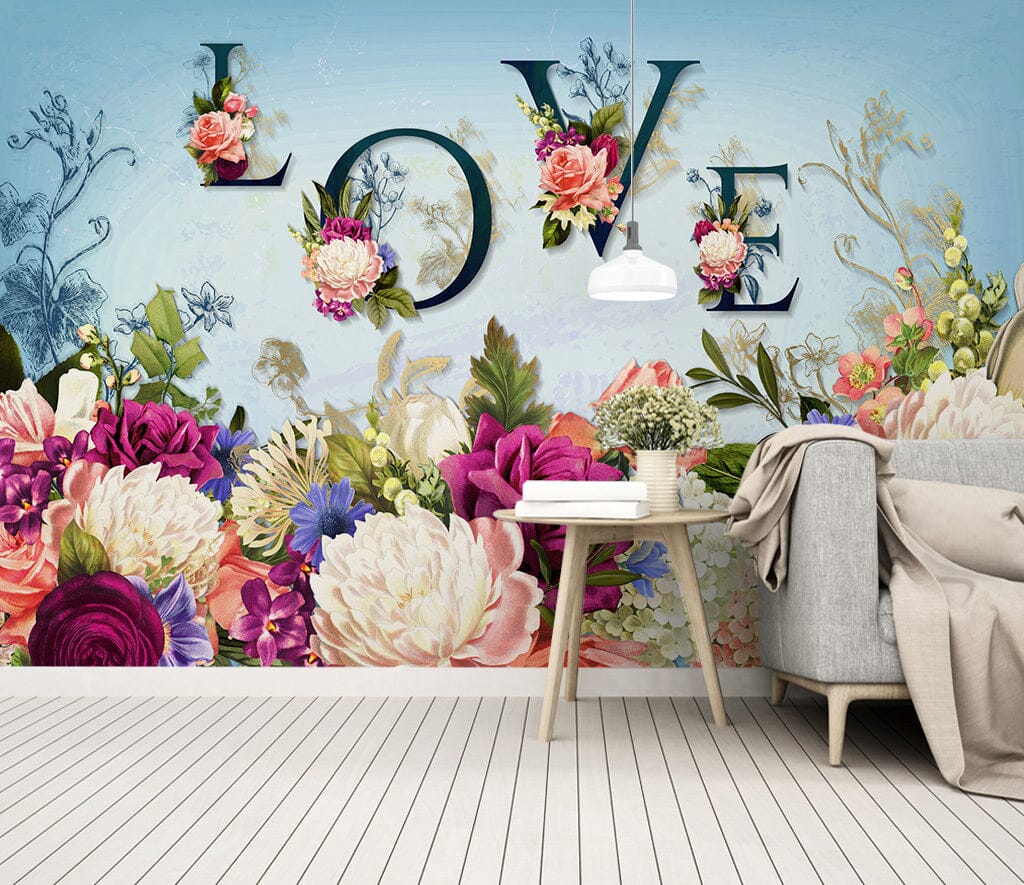 3D Love Blossoms WC057 Wall Murals Wallpaper AJ Wallpaper 2