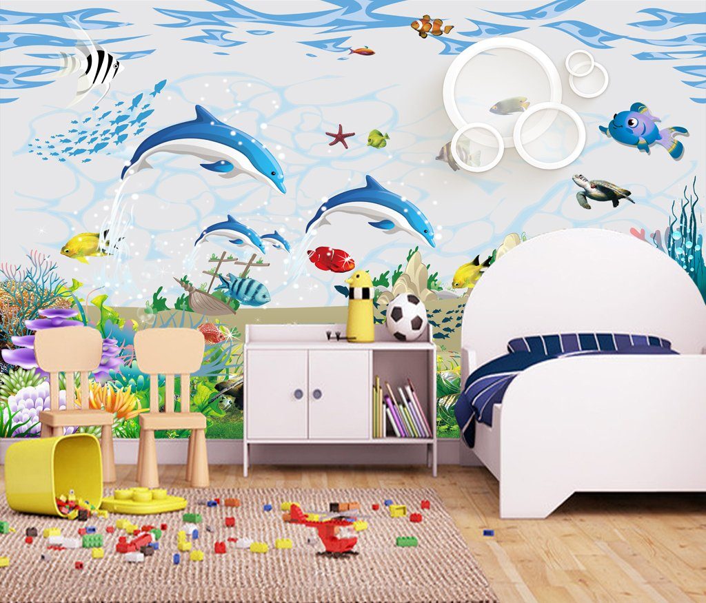 3D Underwater World 838 Wall Murals Wallpaper AJ Wallpaper 2