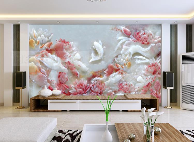 Jade Lotus Pond Wallpaper AJ Wallpaper