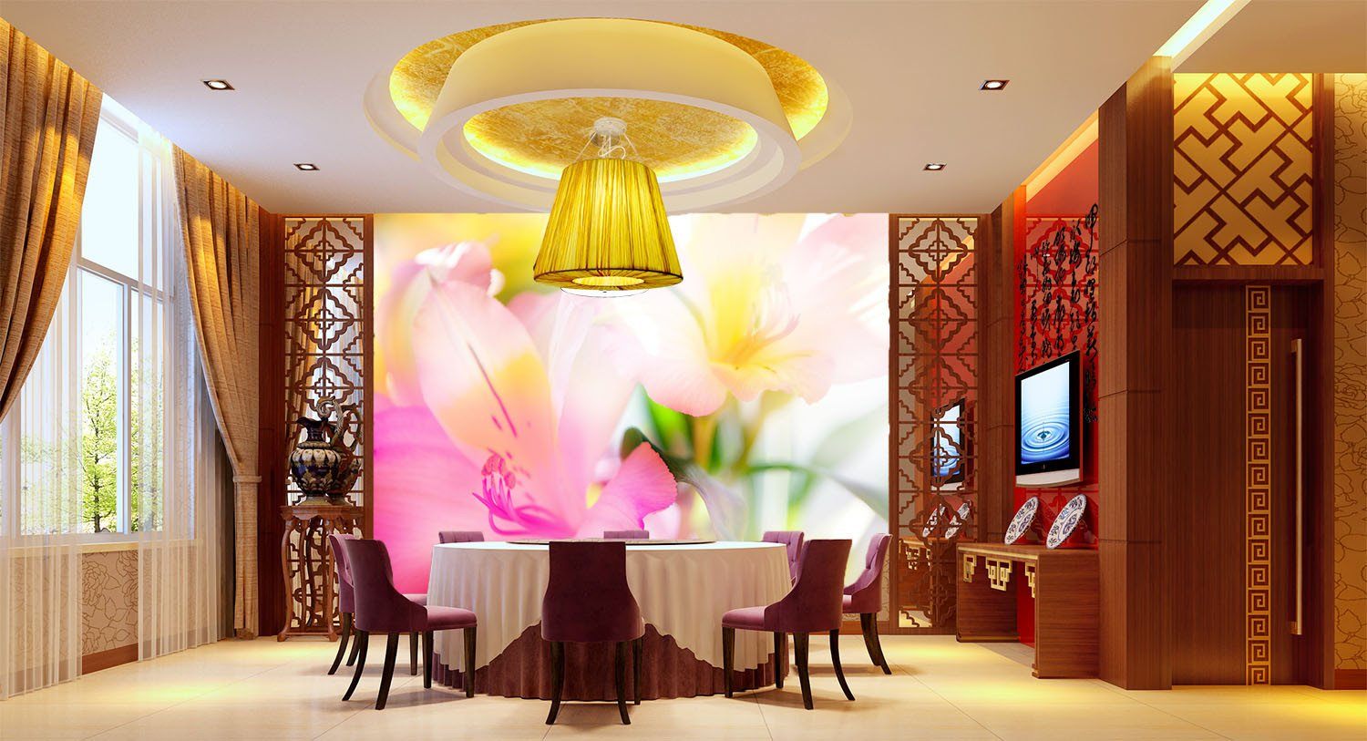 Bright Flowers Wallpaper AJ Wallpaper