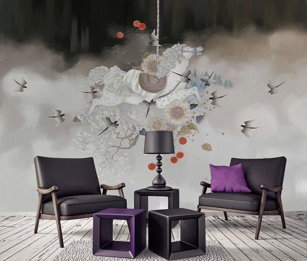 3D Carousel 232 Wall Murals Wallpaper AJ Wallpaper 2