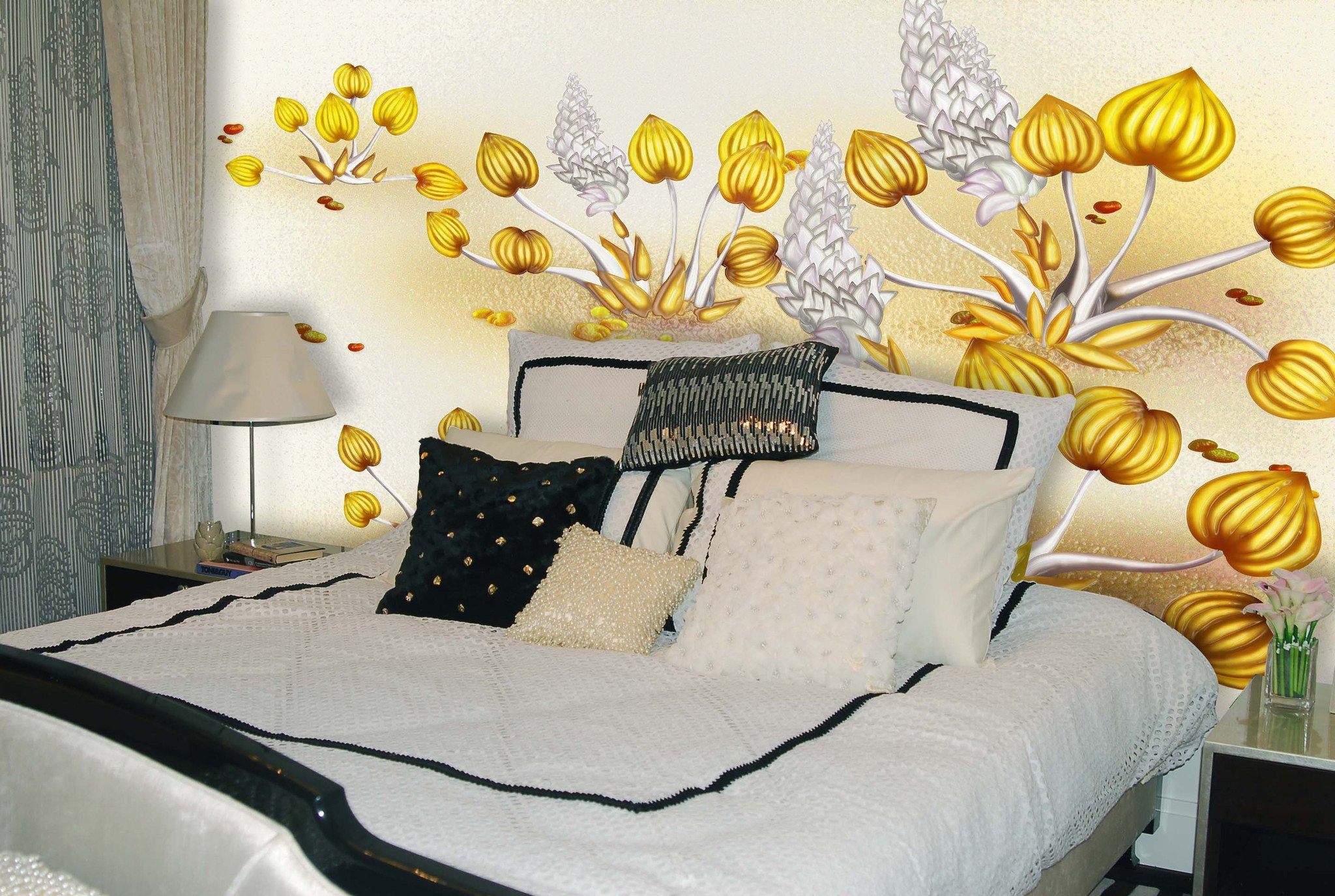 Golden Plants Wallpaper AJ Wallpaper 2