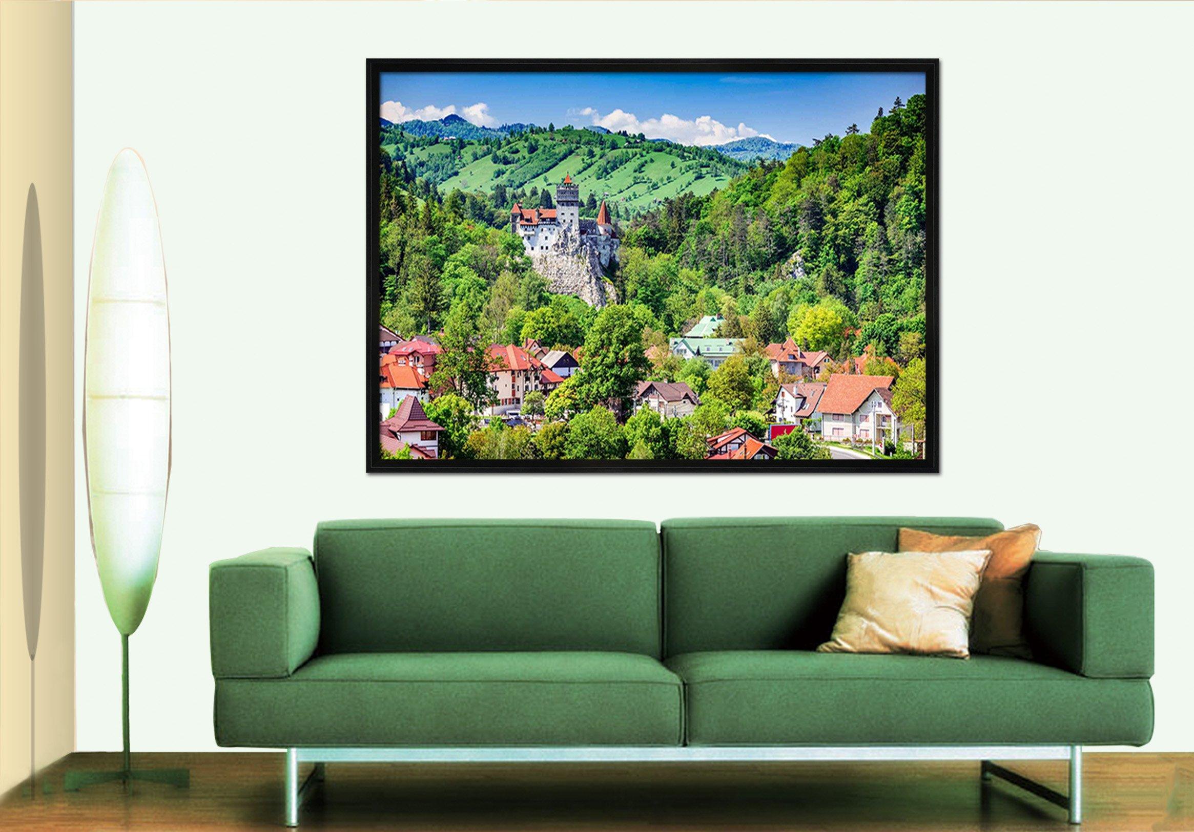 3D Forest Village 111 Fake Framed Print Painting Wallpaper AJ Creativity Home