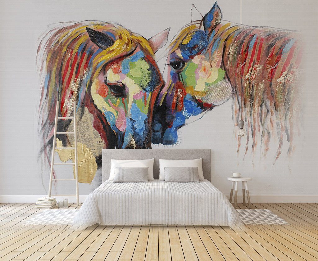 3D Abstract Horse 213 Wall Murals Wallpaper AJ Wallpaper 2