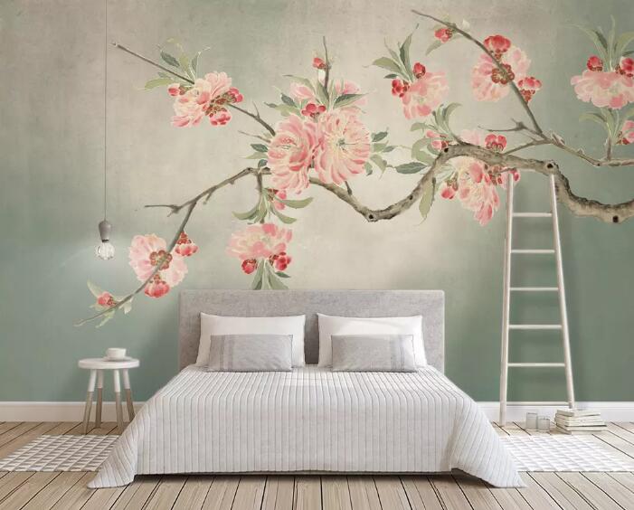 3D Pink Flowers 295 Wall Murals Wallpaper AJ Wallpaper 2