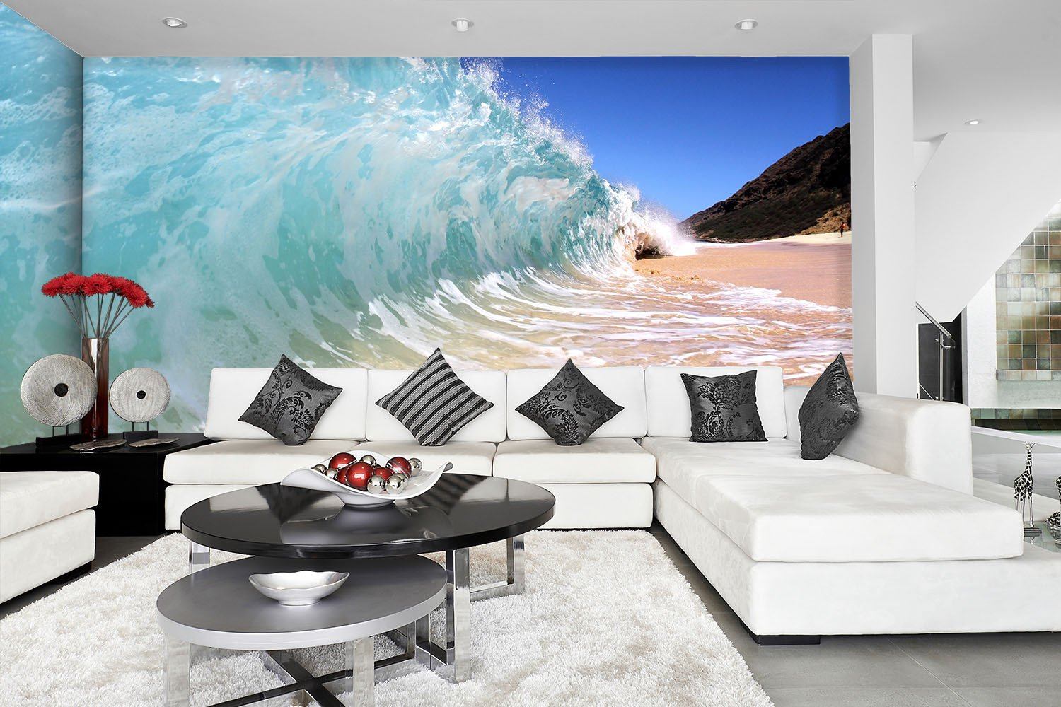 Beach High Wave Wallpaper AJ Wallpaper