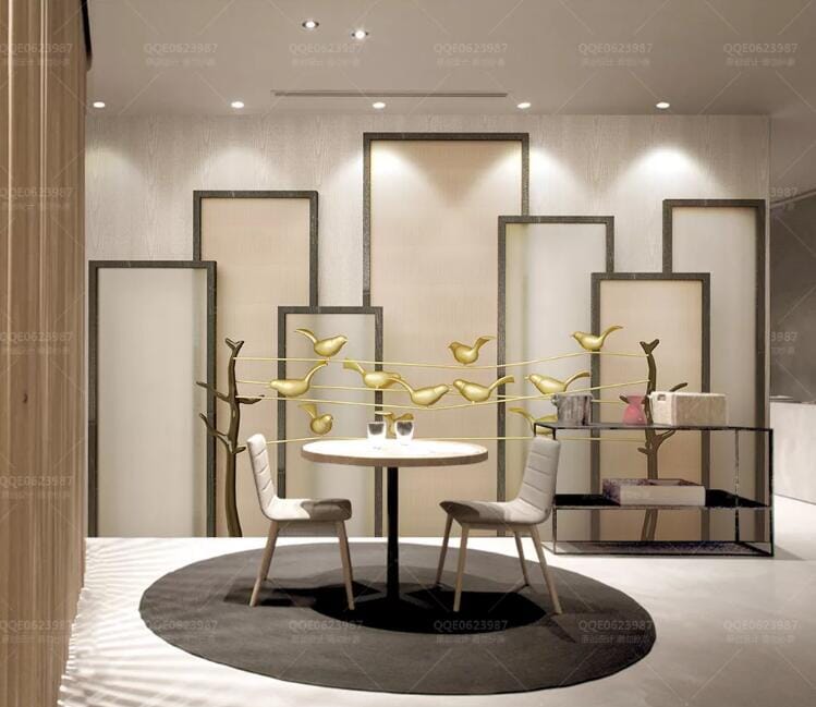 3D Golden Bird WC151 Wall Murals Wallpaper AJ Wallpaper 2