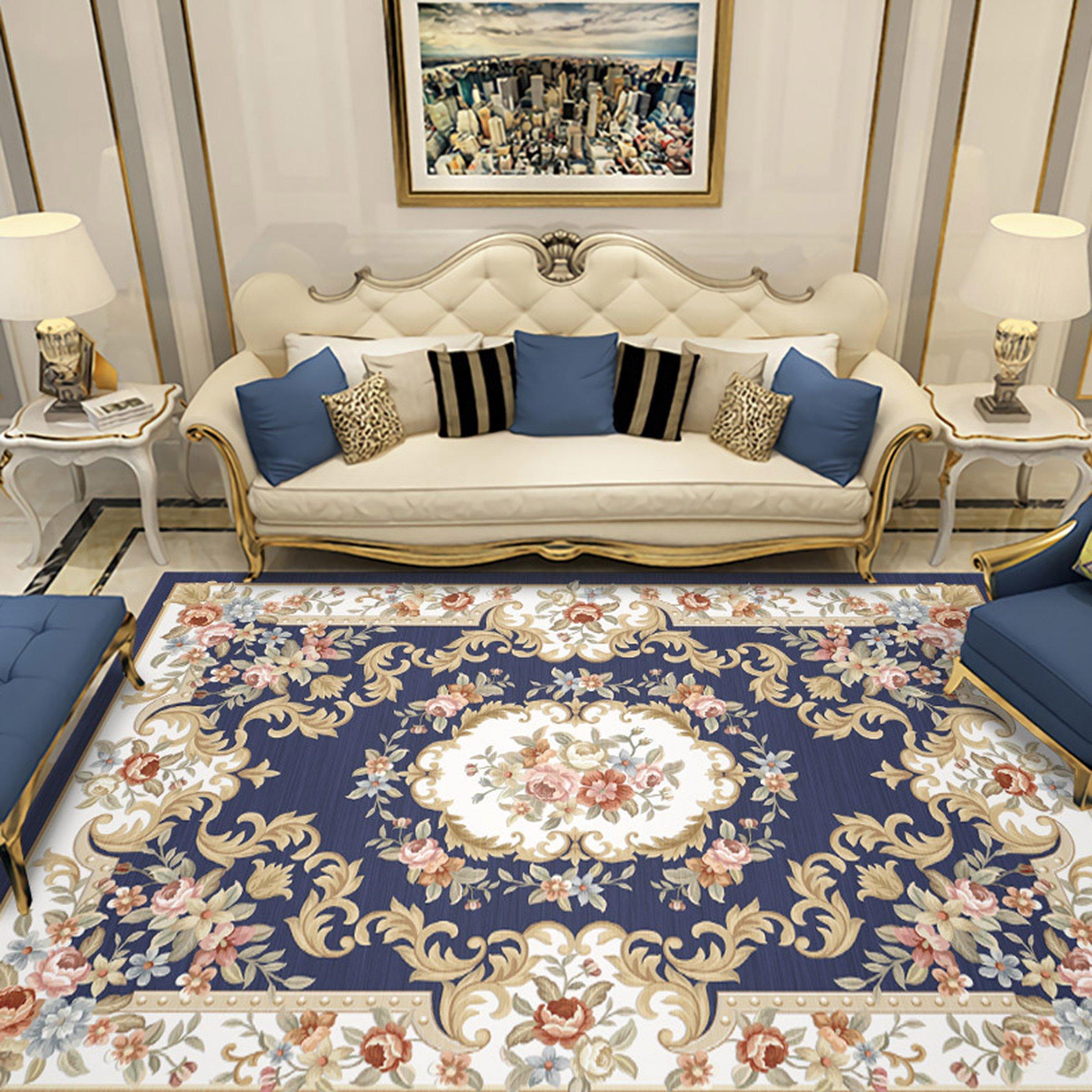 3D Blue Flower WG401 Non Slip Rug Mat Mat AJ Creativity Home