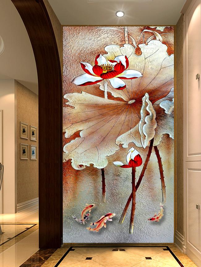 3D Lotus 631 Wall Murals Wallpaper AJ Wallpaper 2