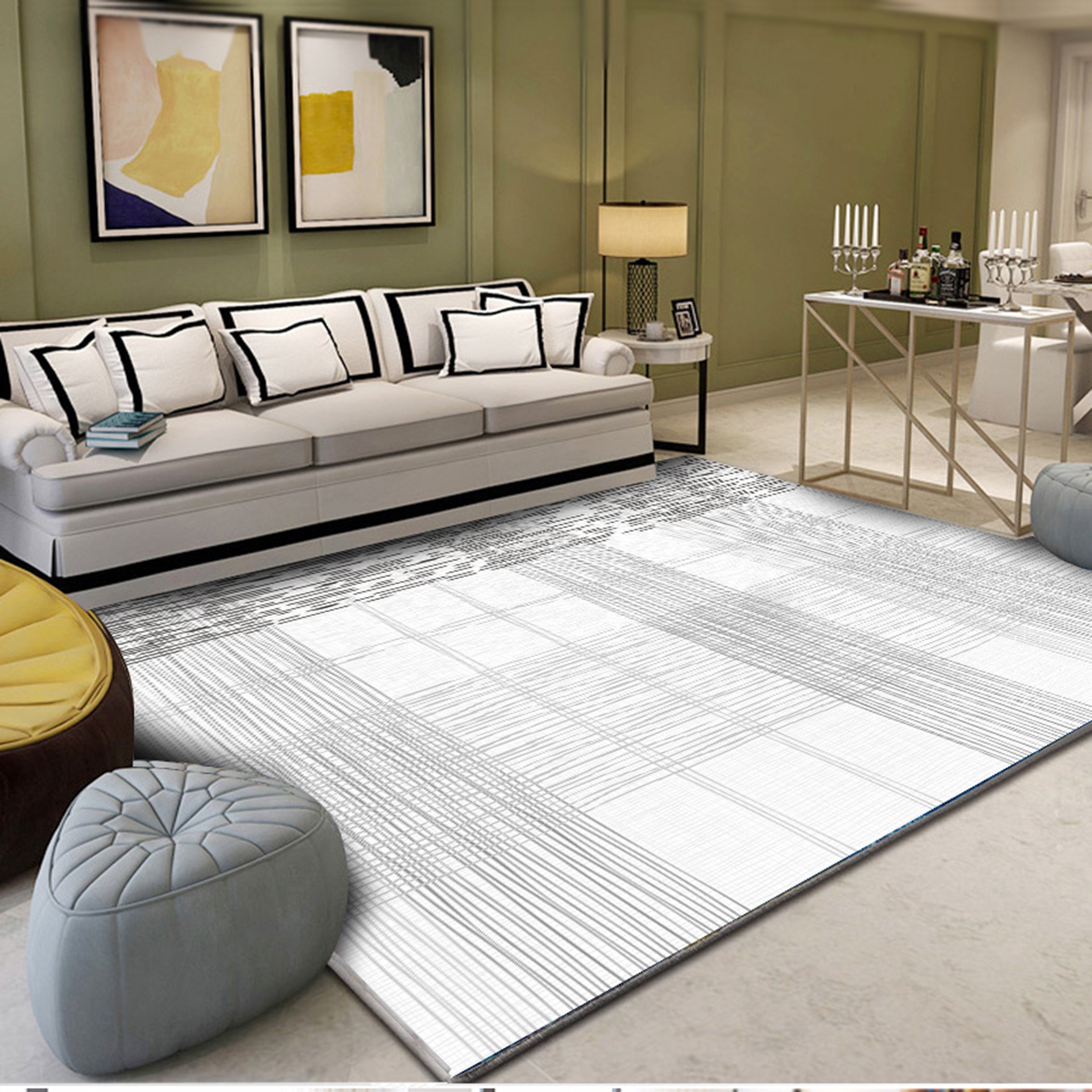 3D Color Stripe WG247 Non Slip Rug Mat Mat AJ Creativity Home