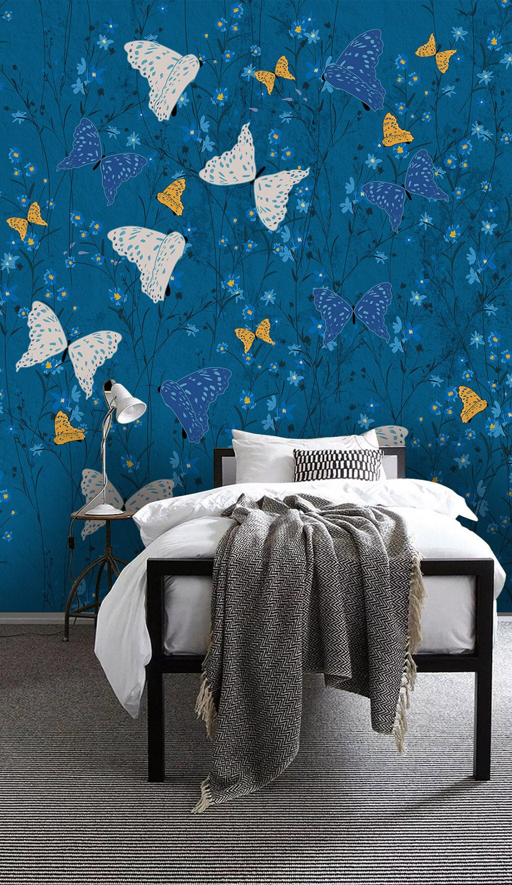 3D White Butterfly WC264 Wall Murals Wallpaper AJ Wallpaper 2