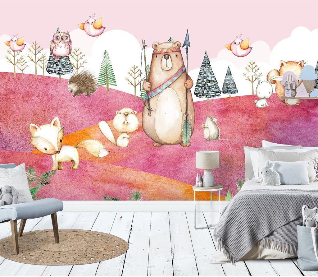 3D Animal Park 829 Wall Murals Wallpaper AJ Wallpaper 2