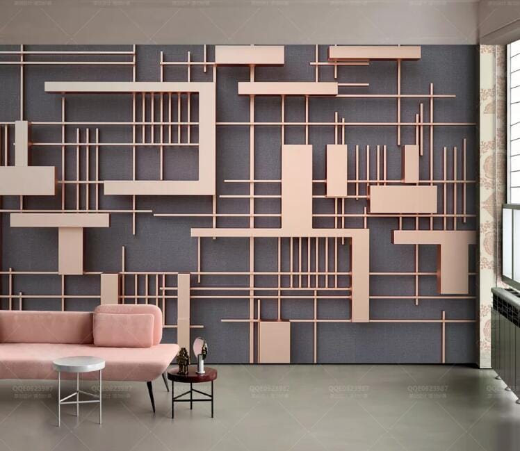 3D Minimalistic Patchwork WC136 Wall Murals Wallpaper AJ Wallpaper 2