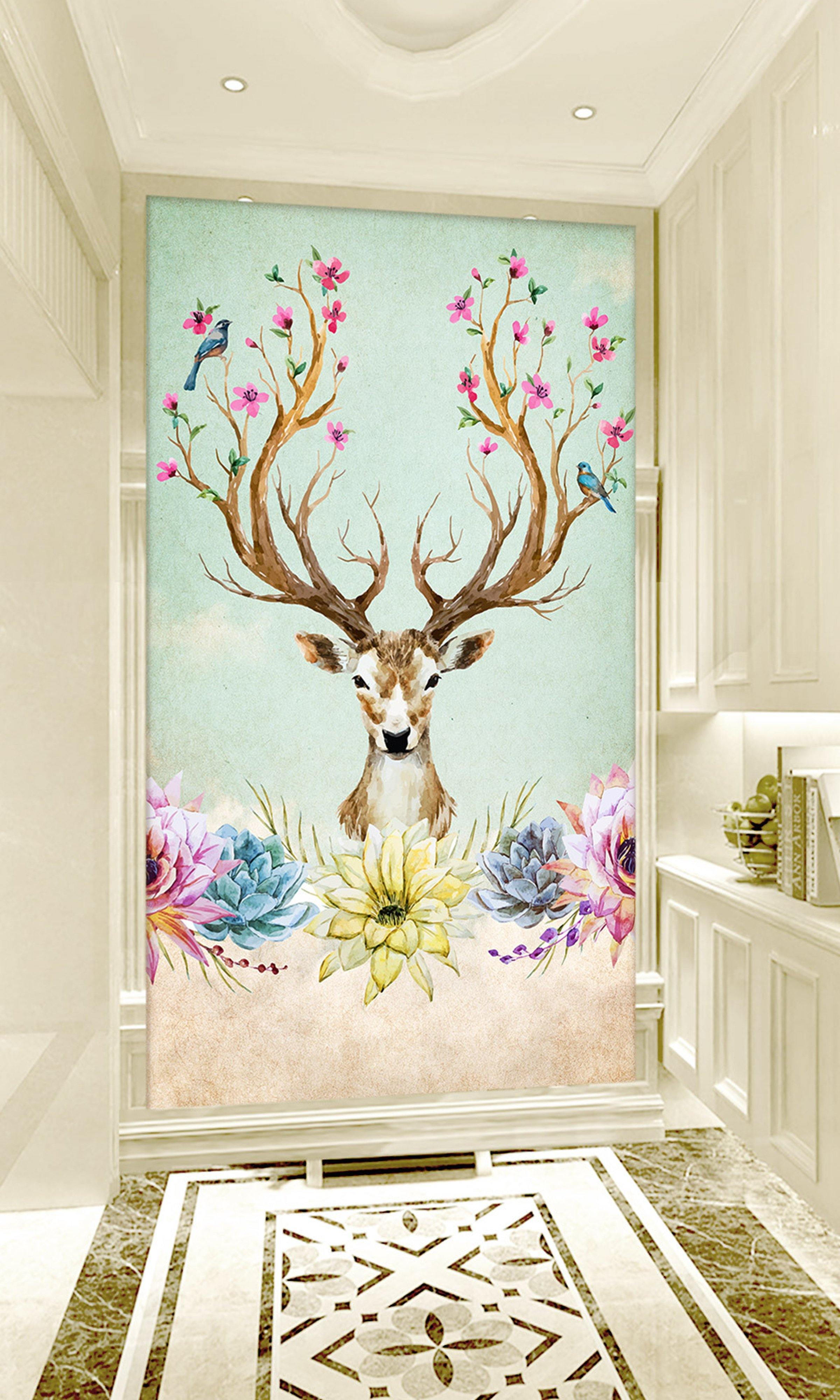 3D Elk Antler 103 Wall Murals Wallpaper AJ Wallpaper 2