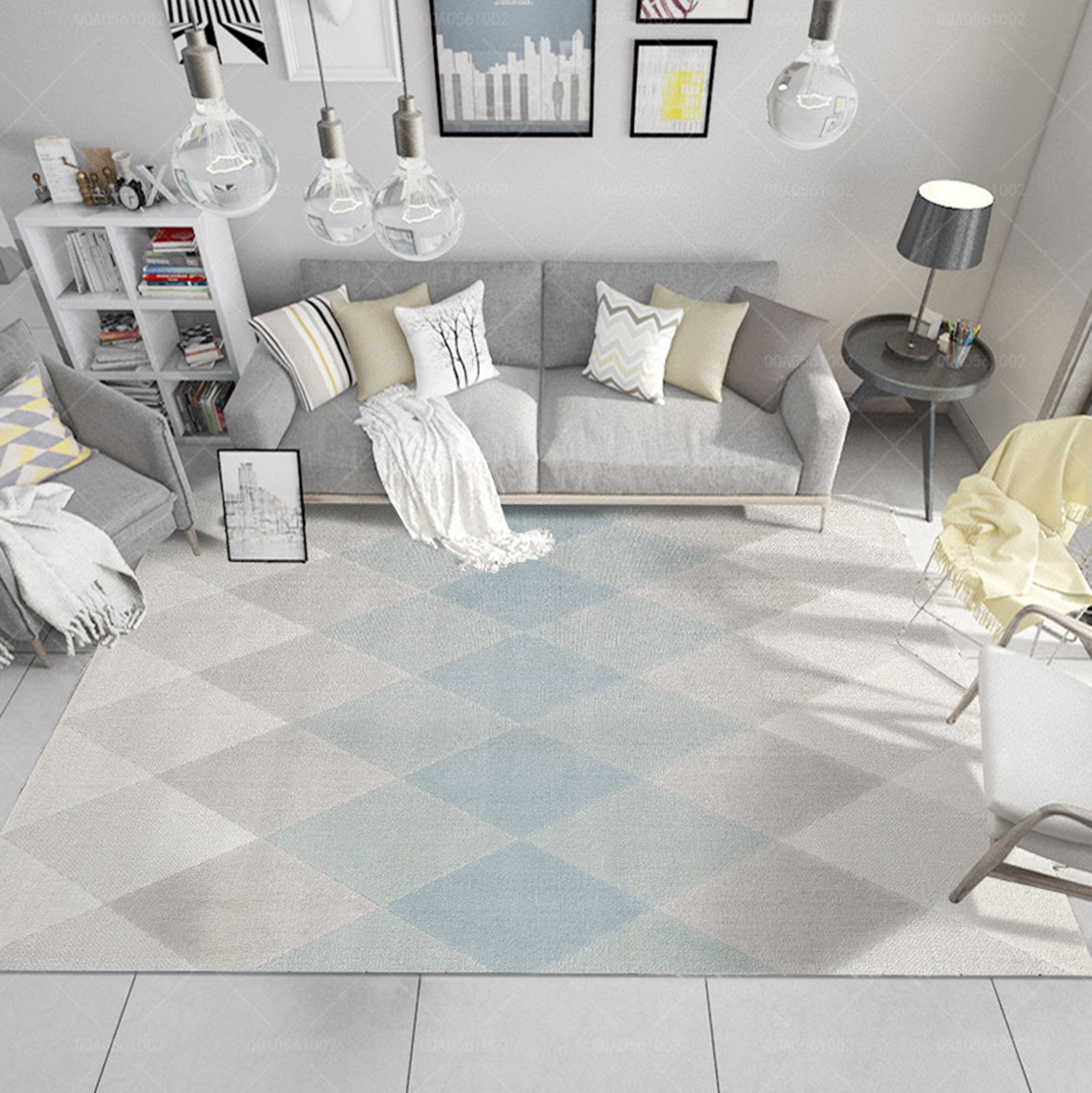 3D Color Geometry WG196 Non Slip Rug Mat Mat AJ Creativity Home