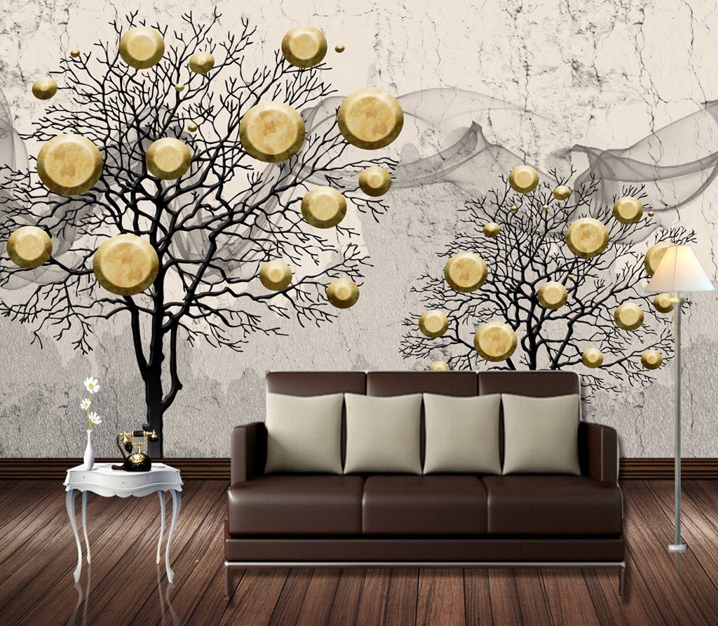 3D Golden Fruit 594 Wall Murals Wallpaper AJ Wallpaper 2