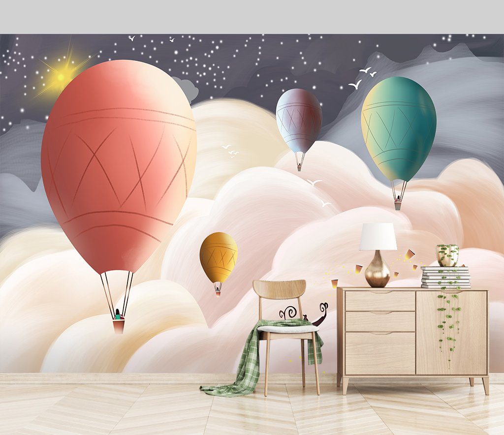 3D Hot Air Balloon 702 Wall Murals Wallpaper AJ Wallpaper 2