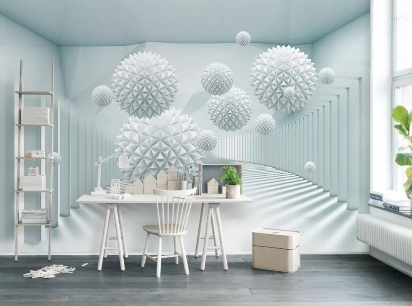 3D White Ball 1178 Wall Murals Wallpaper AJ Wallpaper 2