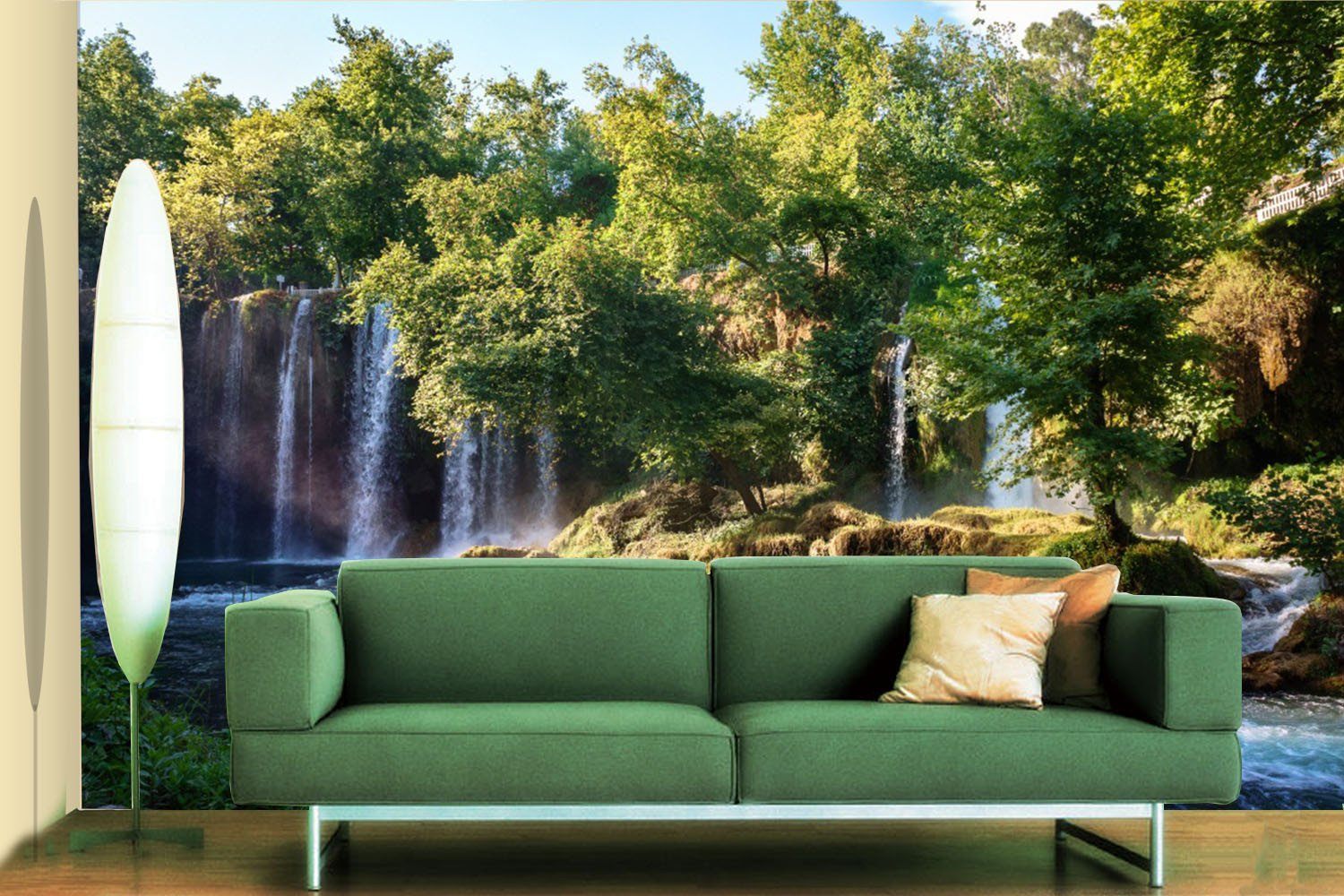 3D Jungle Flowing Stream 747 Wallpaper AJ Wallpaper