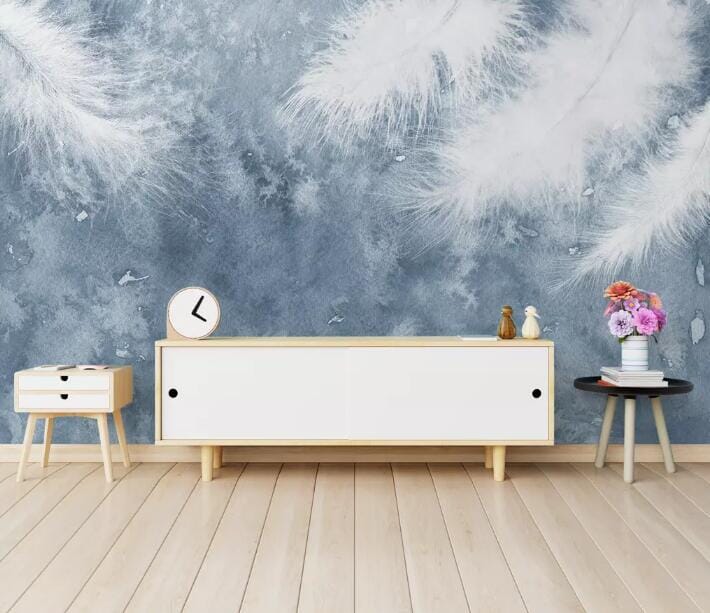 3D White Feather 1698 Wall Murals Wallpaper AJ Wallpaper 2