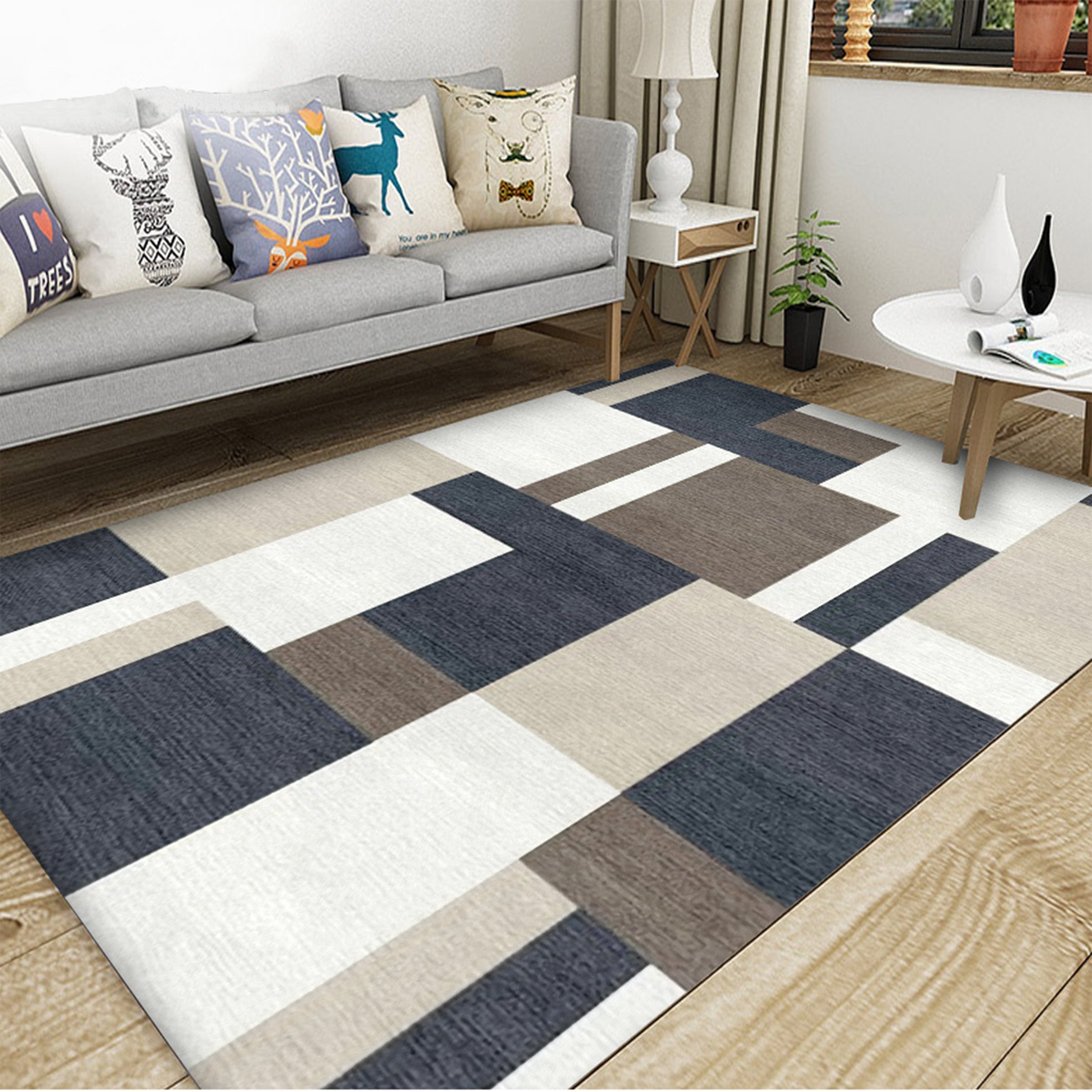 3D Color Geometry WG127 Non Slip Rug Mat Mat AJ Creativity Home