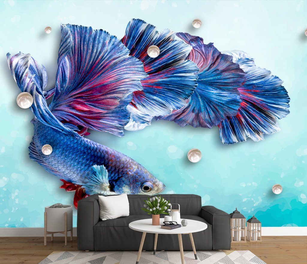 3D Goldfish 329 Wall Murals Wallpaper AJ Wallpaper 2