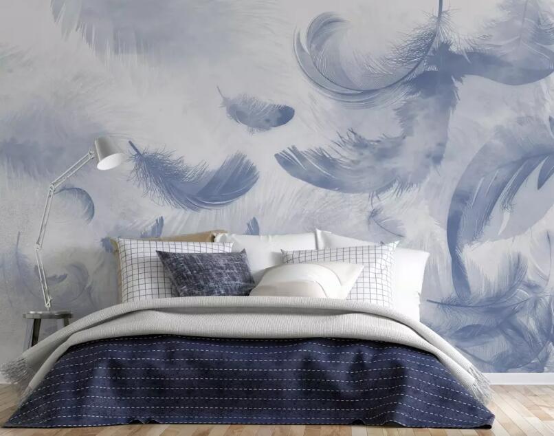 3D Feather Gently 1160 Wall Murals Wallpaper AJ Wallpaper 2