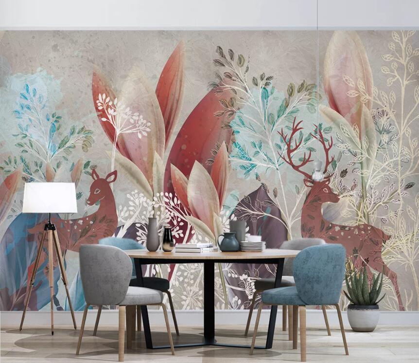 3D Red Deer WC2701 Wall Murals