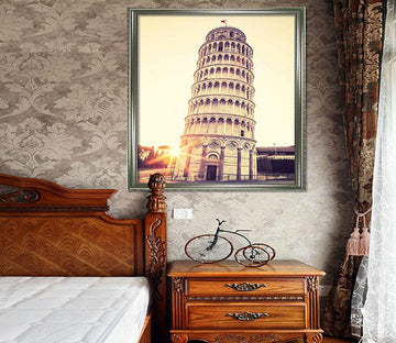 3D Round Tower 059 Fake Framed Print Painting Wallpaper AJ Creativity Home 