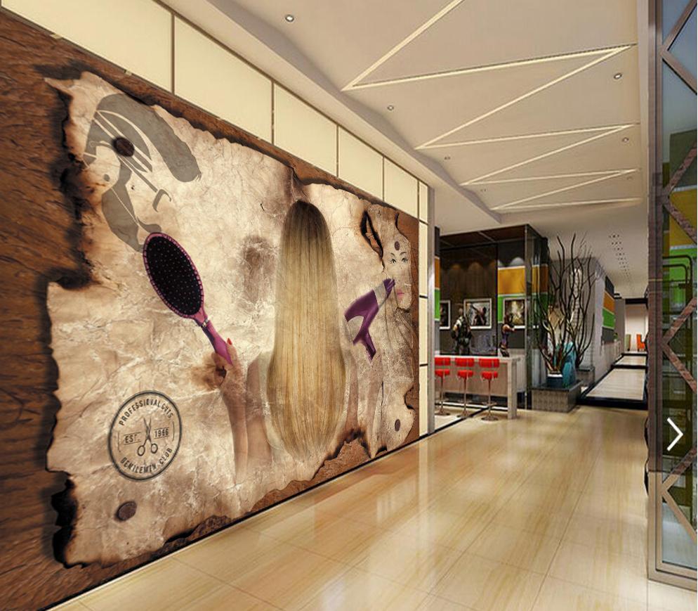 3D Hair Salon 231 Wall Murals Wallpaper AJ Wallpaper 2