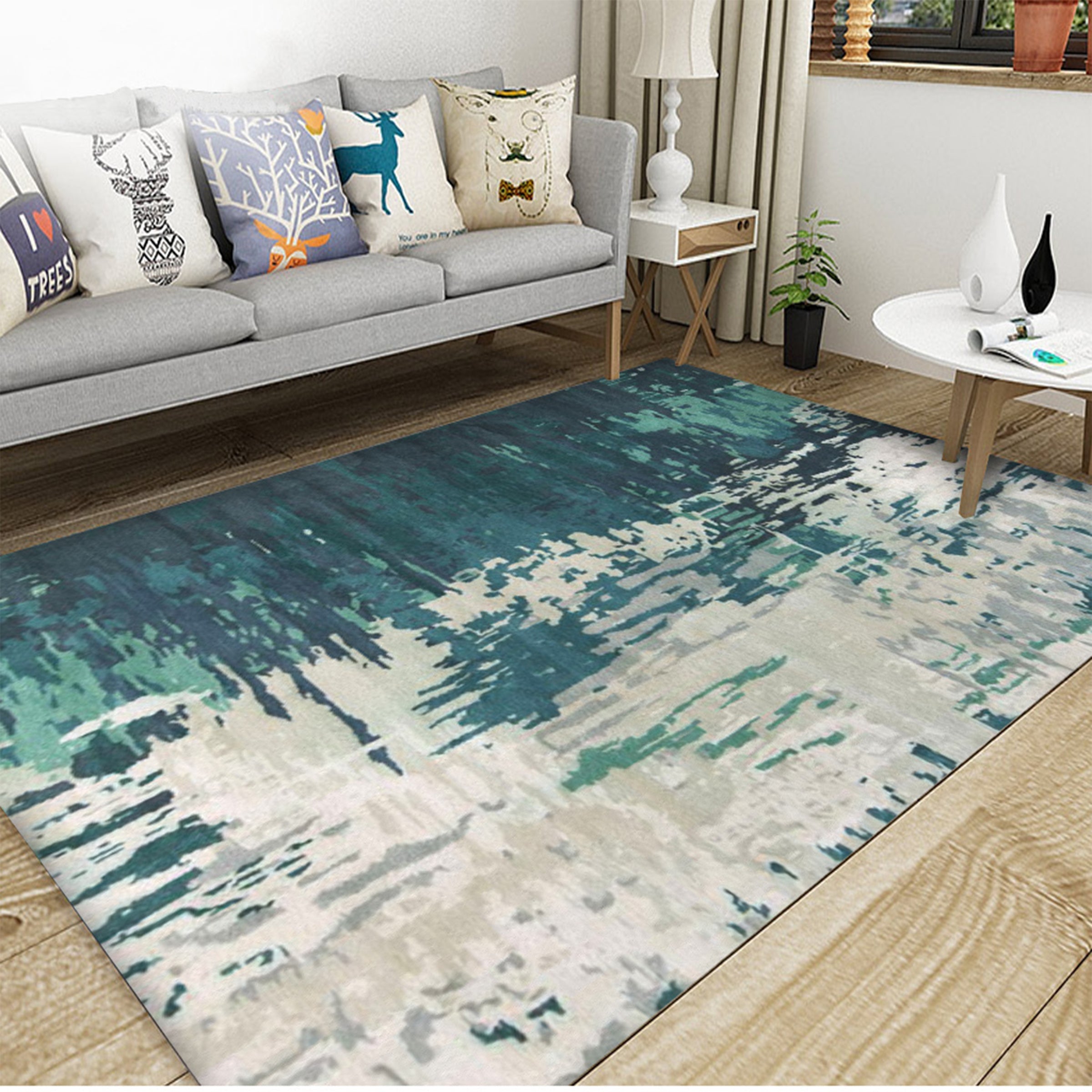 3D Dark Green Inkjet WG156 Non Slip Rug Mat Mat AJ Creativity Home