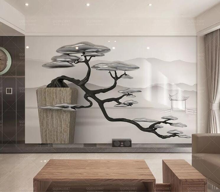 3D Sketch Tree WC228 Wall Murals Wallpaper AJ Wallpaper 2