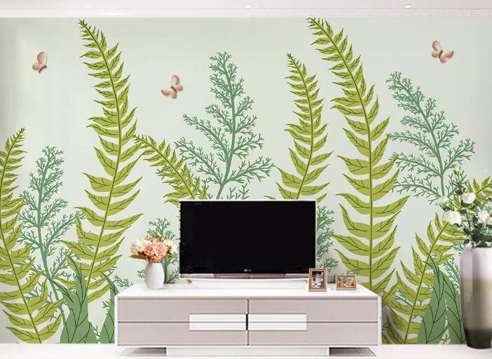 3D Green Plant 096 Wall Murals Wallpaper AJ Wallpaper 2