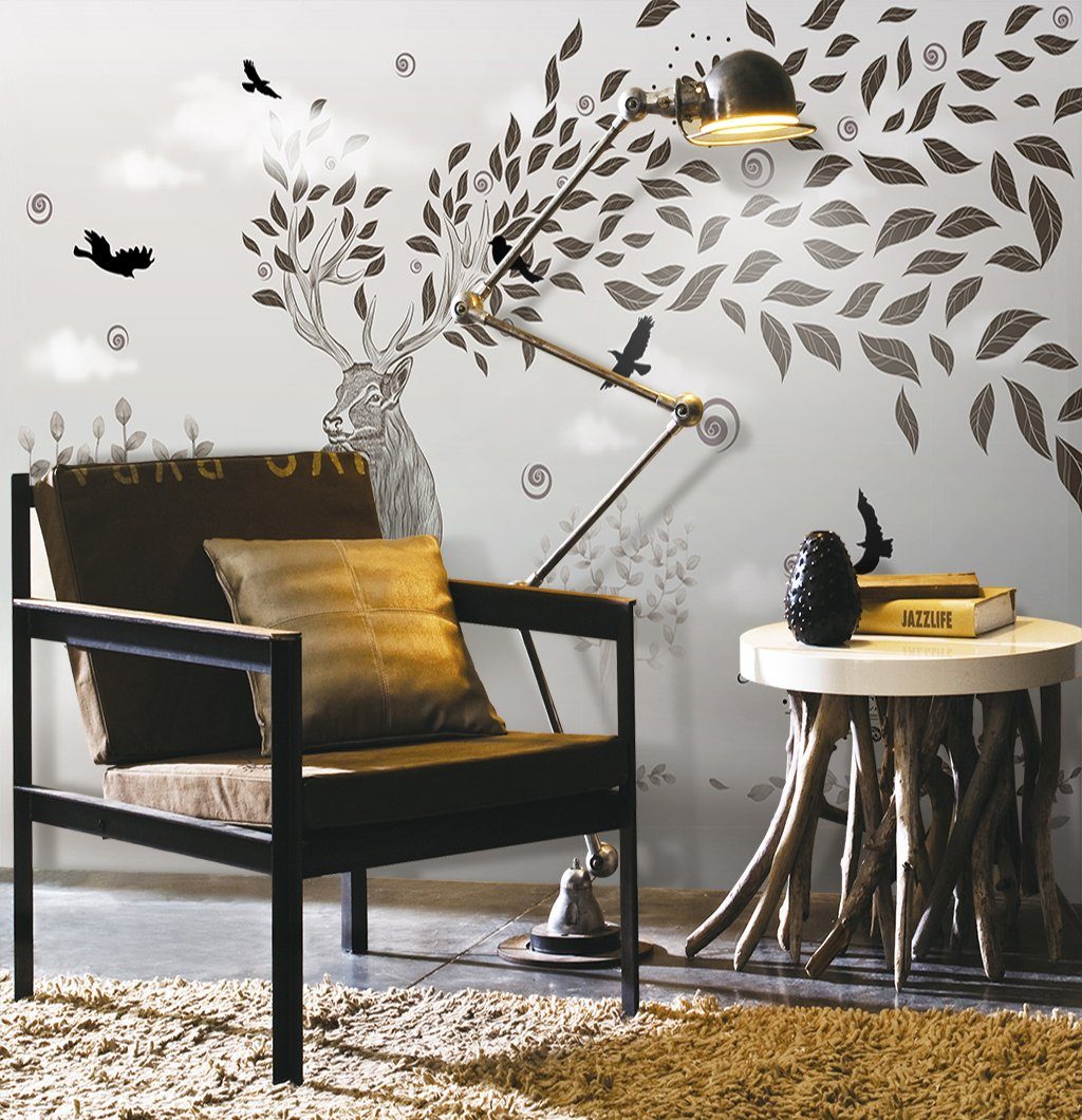 3D Cute Elk 207 Wall Murals Wallpaper AJ Wallpaper 2