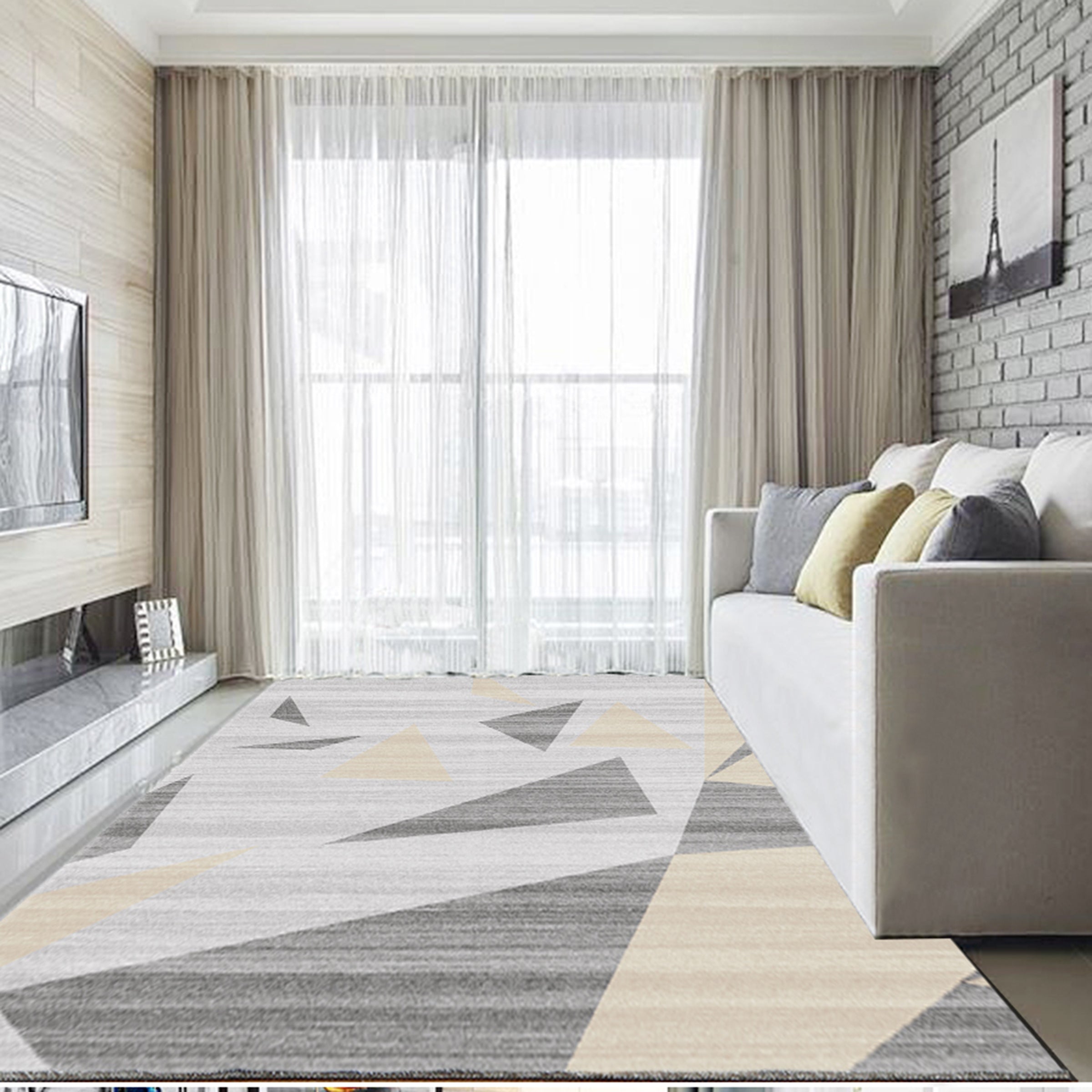 3D Modern Geometric Pattern WG416 Non Slip Rug Mat Mat AJ Creativity Home
