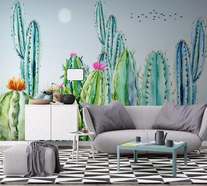 3D Cactus 1009 Wall Murals Wallpaper AJ Wallpaper 2
