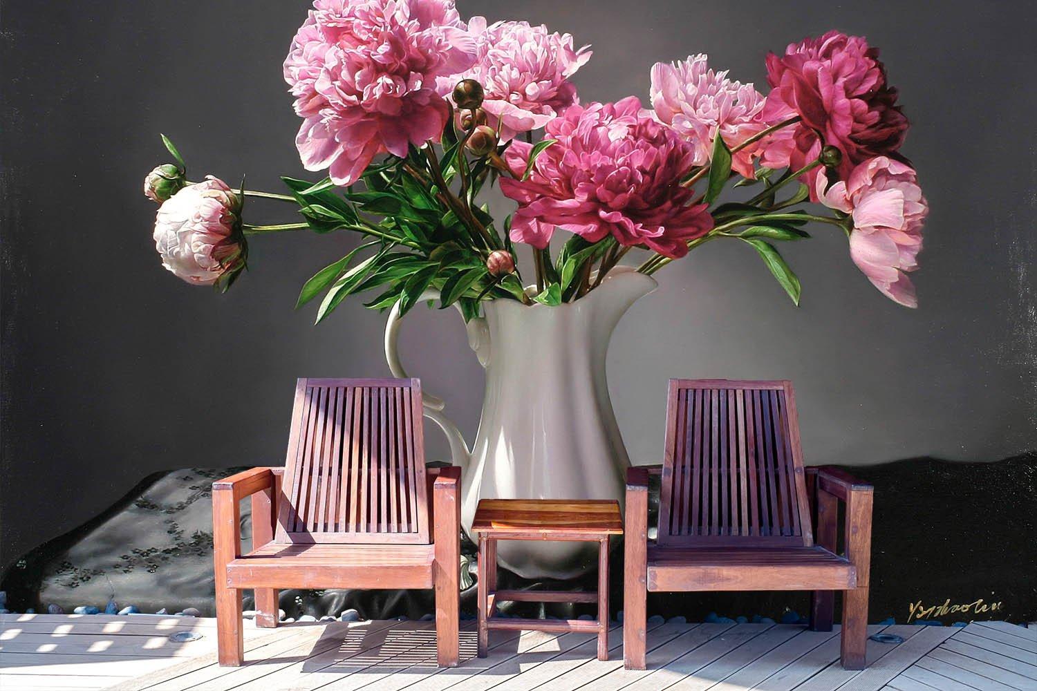 Pink Flowers Vase Wallpaper AJ Wallpaper 2