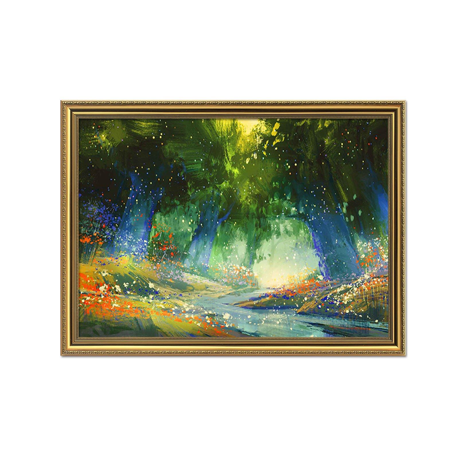 3D Abstract Painting 092 Fake Framed Print Painting Wallpaper AJ Creativity Home